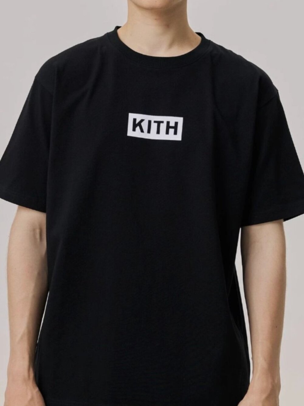Kith Black Tee with White Logo - Short Sleeve